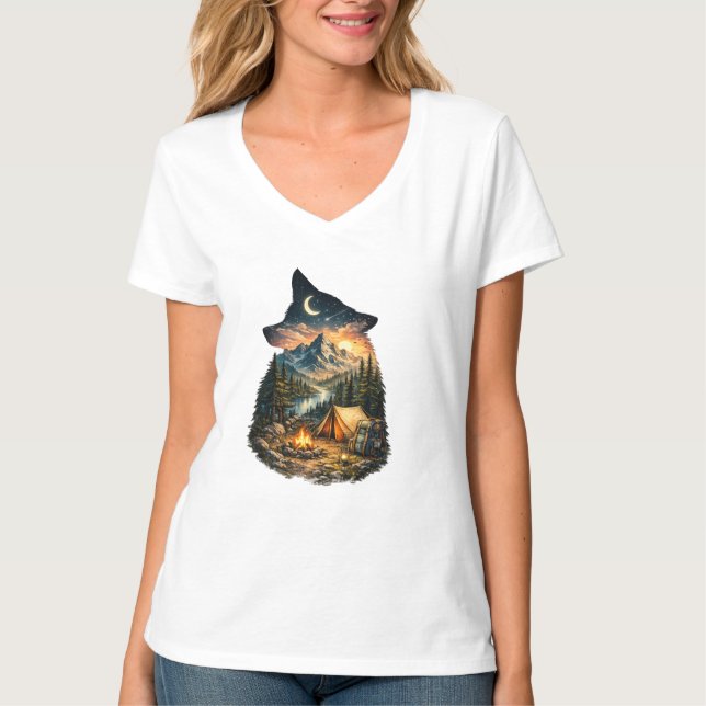 Det vilda campingäventyret t shirt (Framsida)