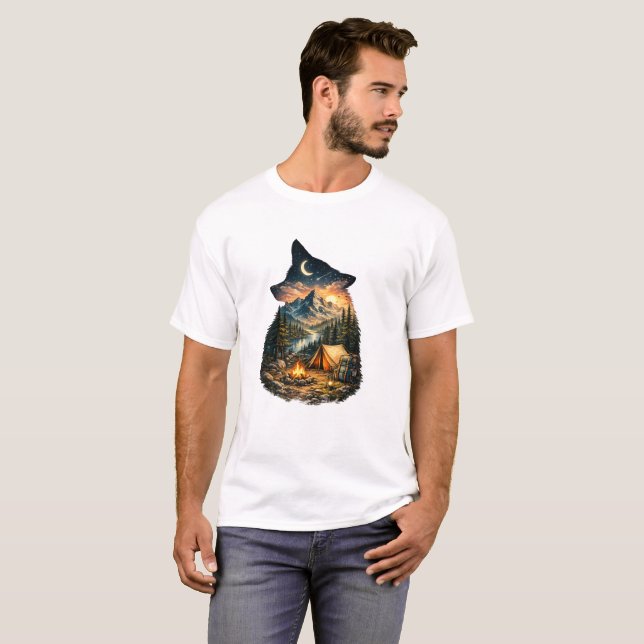 Det vilda campingäventyret t shirt (Hel framsida)