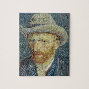 Det Vincent Van Gogh självporträtt med grå fär Pussel