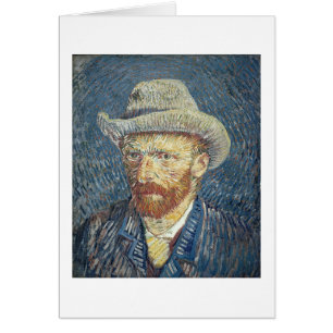 Det Vincent Van Gogh självporträtt med klädde Hälsningskort