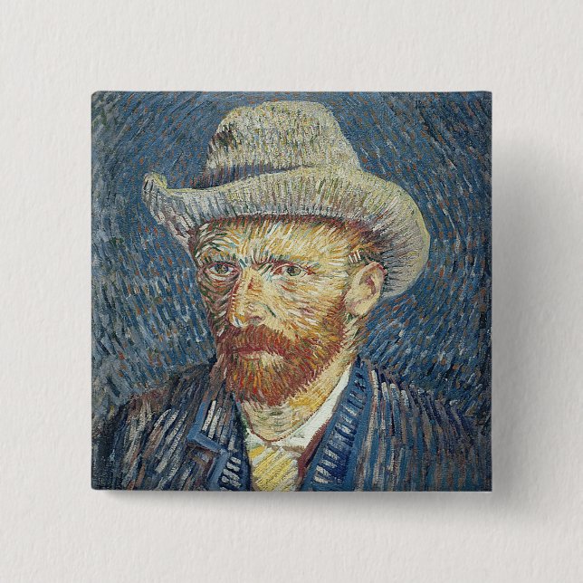 Det Vincent Van Gogh | självporträtt med klädde Knapp (Framsida)