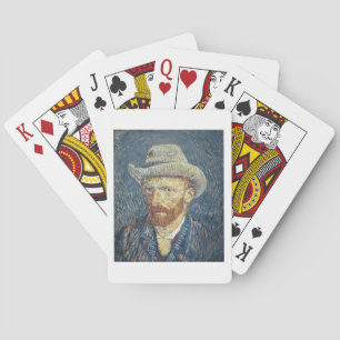 Det Vincent Van Gogh   självporträtt med klädde Spelkort