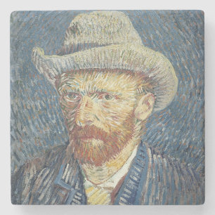 Det Vincent Van Gogh självporträtt med klädde Stenunderlägg