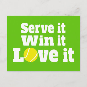 det, vinna det, kärlek det tennissportvykort vykort