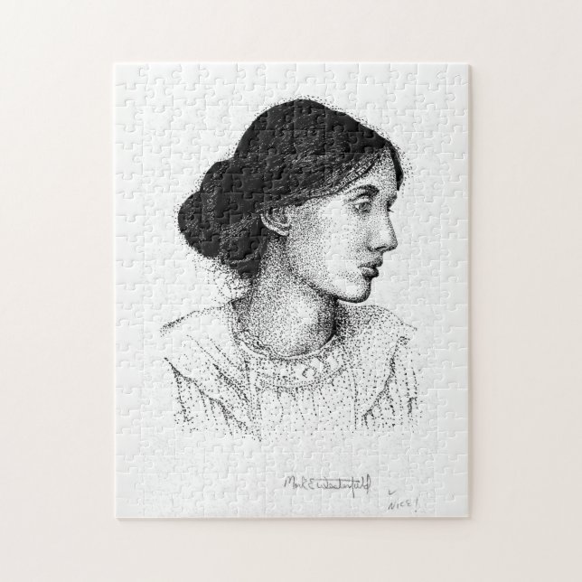 Det Virginia Woolf bläckporträtt 2004 markerar Pussel (Vertikal)