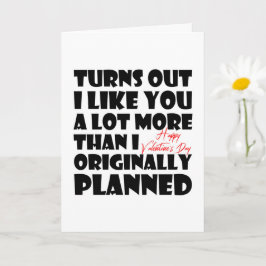 Det visar sig att jag gillar dig mycket mer, rolig kort