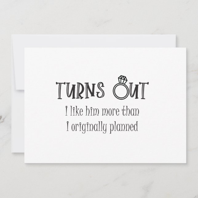 Det visar sig att jag gillar honom.. kort (Framsida)