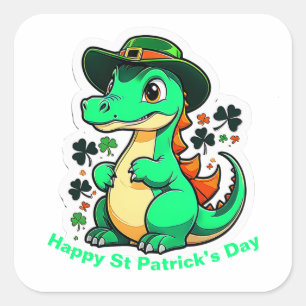 Det vismliga sanna Patrick-Dag-påkarna. St patty D Fyrkantigt Klistermärke