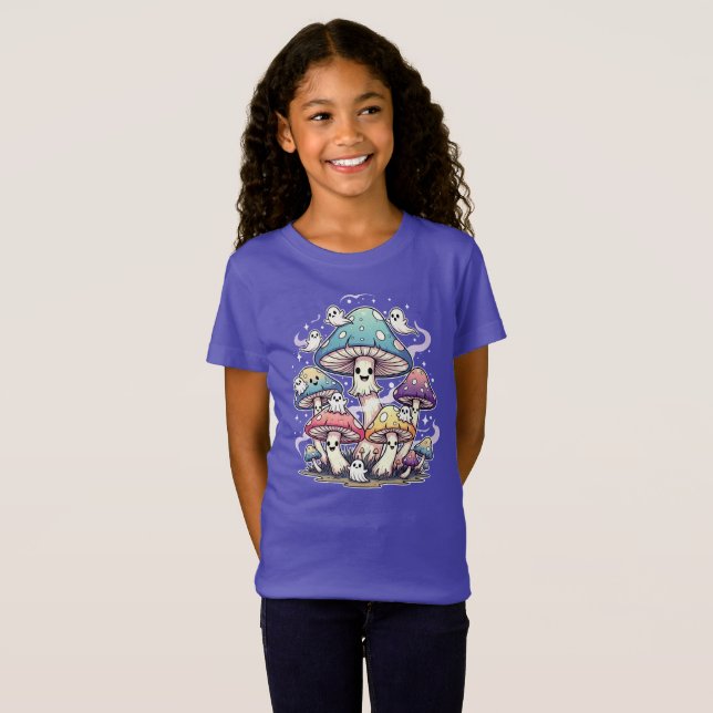 Det vismliga Spöken Halloween Illustration. T Shirt (Hel framsida)