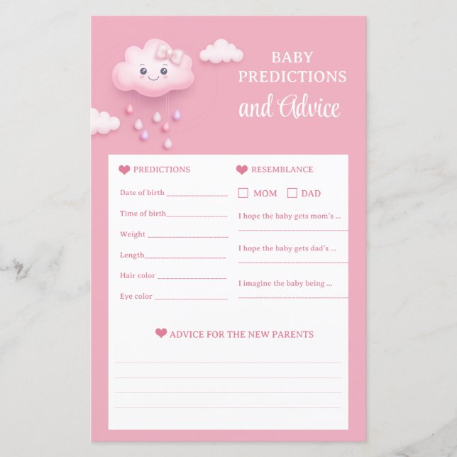 Det vita molnet för rosa himlar 9 Predictions and  (Framsida)