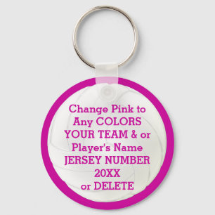 Det volleybollKeychains LAGET, NAMN, ÅR, NUMRERAR Nyckelring