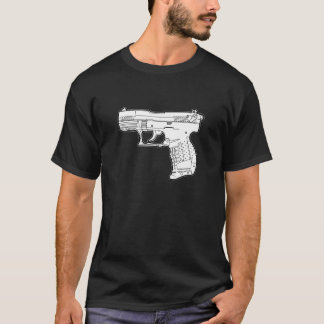 det walter p22 vapenskjutvapen stencilerar den t shirt
