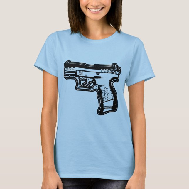 det walter p22 vapenskjutvapen stencilerar den tee (Framsida)