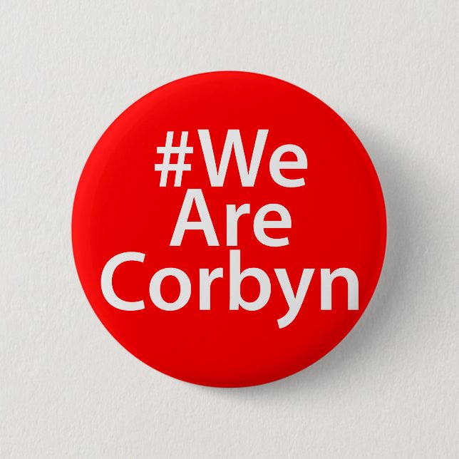 Det #WeAreCorbynarbeteJeremy Corbyn emblem klämmer Knapp (Framsida)