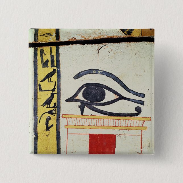 Det Wedjat ögat, specificerar från sarkofaget Knapp (Framsida)