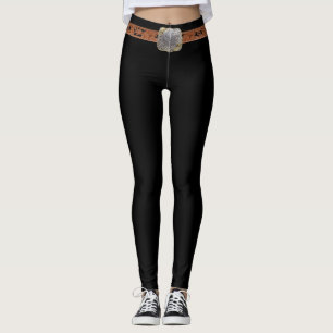 Det westerna Cowgirlbältet och spänner fast Leggings
