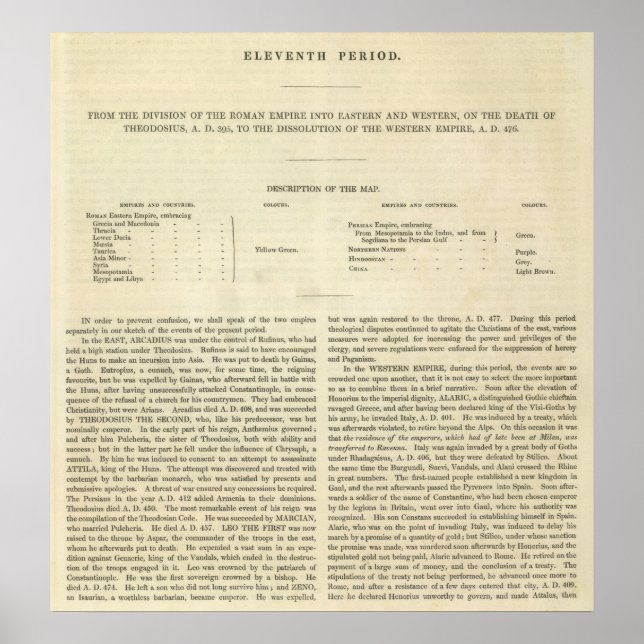 Det Westerna imperiets upplösning 476 AD Poster (Framsidan)