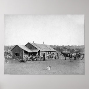 Det westerna ranchhuset i South Dakota Poster
