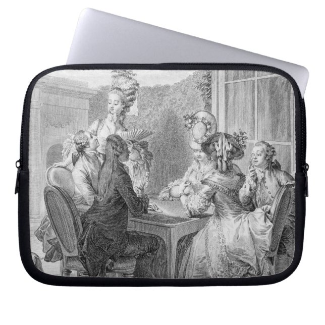 Det Whist partyet, 1783, inristat av Jean Dambrun Laptop Sleeve (Framsidan)