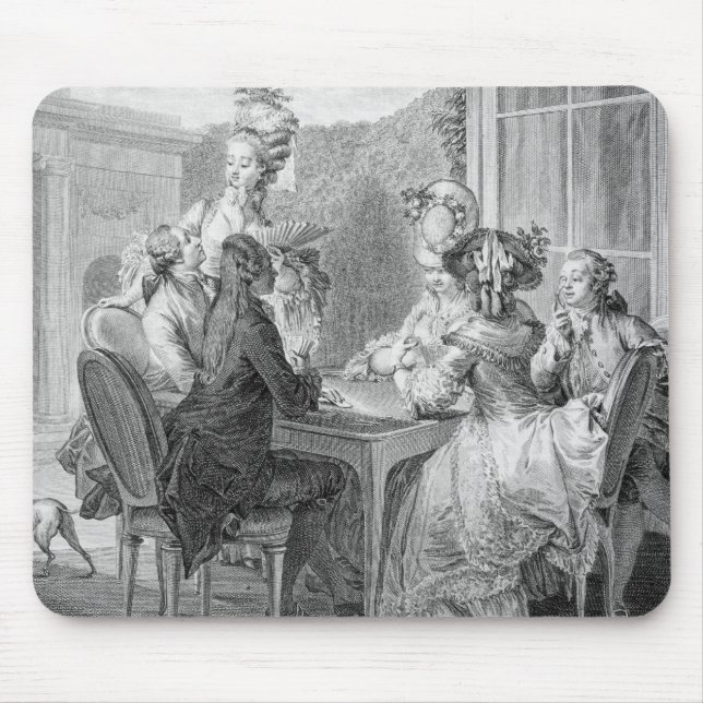 Det Whist partyet, 1783, inristat av Jean Dambrun Musmatta (Framsidan)