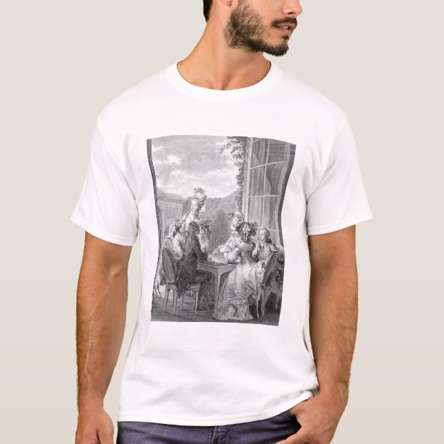 Det Whist partyet, 1783, inristat av Jean Dambrun T Shirt (Framsida)