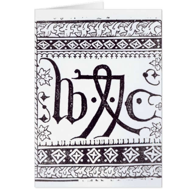 Det William Caxtons trycket markerar Hälsningskort (Framsidan)