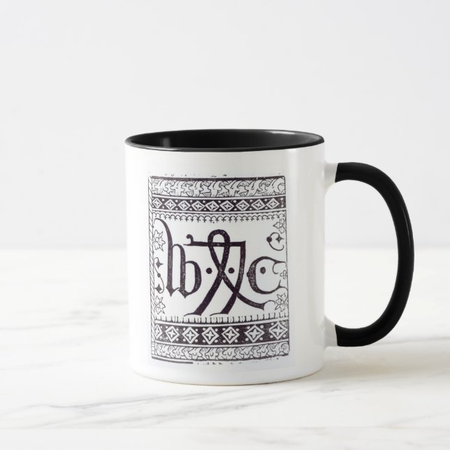 Det William Caxtons trycket markerar Mugg (Höger)