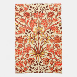 Det William Morris hyacinttrycket, orange och Kökshandduk