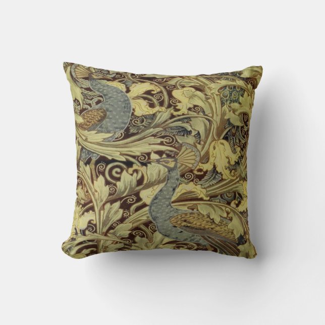 Det William Morris påfågelkast dämpar Kudde (Framsida)