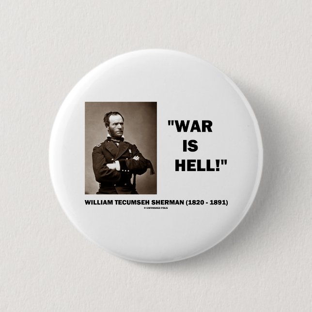 Det William Tecumseh Sherman krig äger rum Knapp (Framsida)