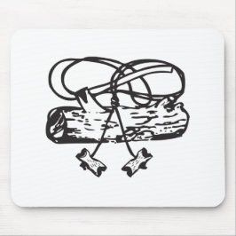 Det Wood emblem Yxa-n-Loggar musen vadderar Musmatta