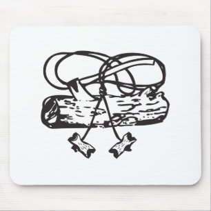 Det Wood emblem Yxa-n-Loggar musen vadderar Musmatta
