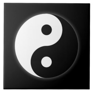 Det Yin Yang symbolet belägger med tegel Kakelplatta