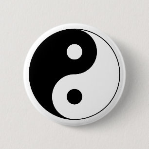 Det Yin Yang symbolet knäppas Knapp