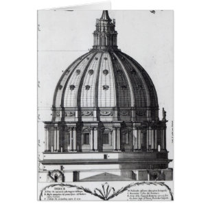 Det yttre av kupolen av St Peter, Rome Hälsningskort