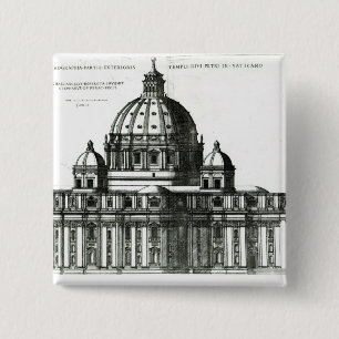 Det yttre av Sts Peter Basilica i Rome Knapp