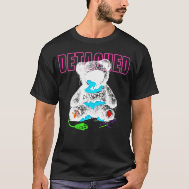 Detachment Dark Teddy Bear Graphic Tee (Framsida)