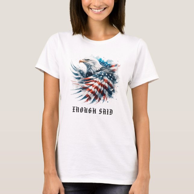 *~* Detailed AP16 American Flagga Örn USA T Shirt (Framsida)
