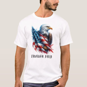 *~* Detailed EagleAP16 American Flagga USA Bald T Shirt