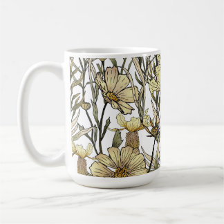 Detailed Floral Pattern Kaffemugg