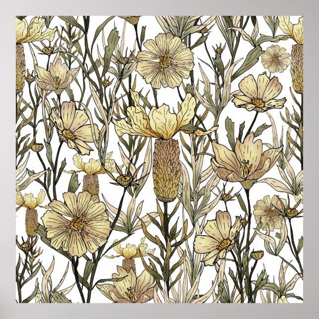 Detailed Floral Pattern Poster (Framsidan)