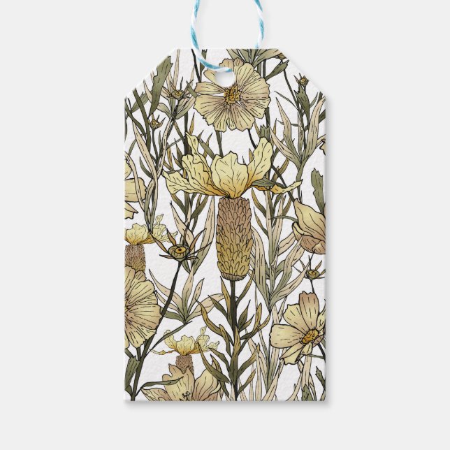 Detailed Floral Pattern Presentetikett (Framsidan)