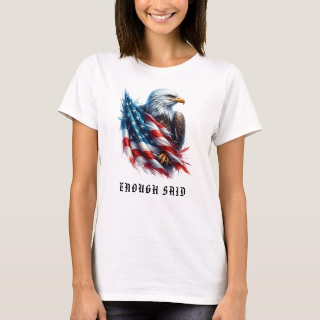 *~* Detailed Örn AP16 American Flagga USA T Shirt (Framsida)