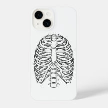 Detailed Rib Cage Anatomy Line Art