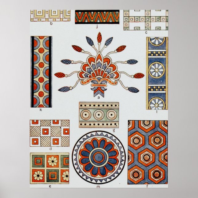 Details Of Decoration Ancient Assyrian Costume  Poster (Framsidan)