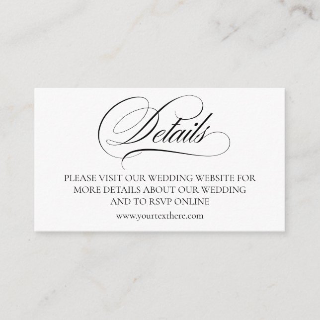 Details Sitio web elegante y simple Enclosure Card Tilläggskort (Framsida)