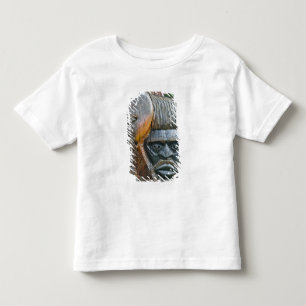 Detalj av Kanak-totempole, Noumea, Ny Tee