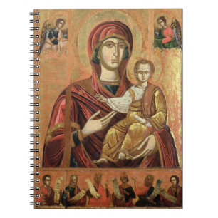 Detalj av Madonna och barn från Iconostas Anteckningsbok