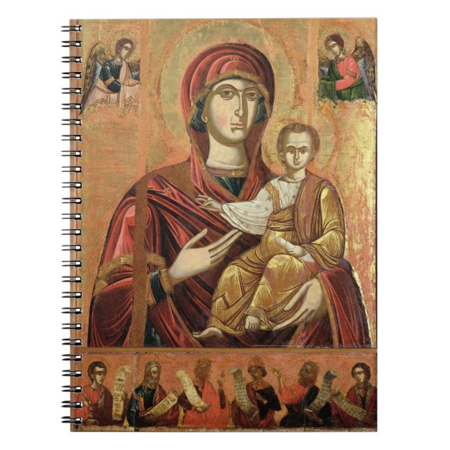 Detalj av Madonna och barn från Iconostas Anteckningsbok (Framsidan)