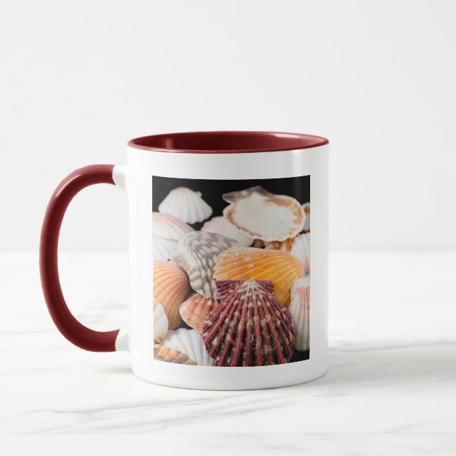 Detalj av snäckskal från hela världen 2 mugg (Vänster)